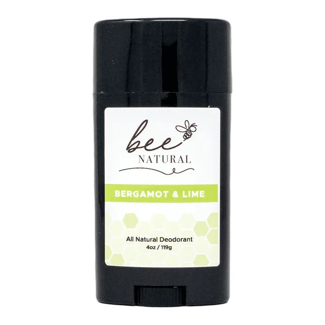 Bee Natural Bergamot Lime All Natural Deodorant - Pack of 4