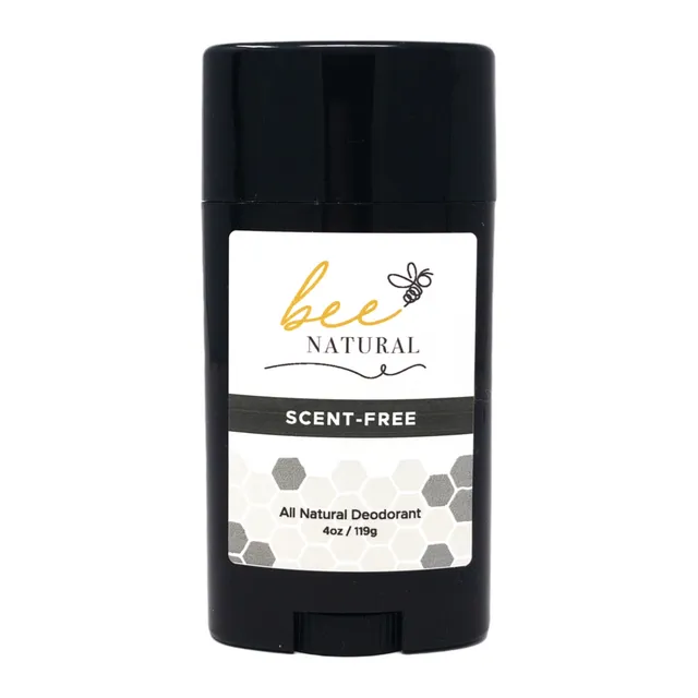 Bee Natural Scent-Free All Natural Deodorant - Pack of 4