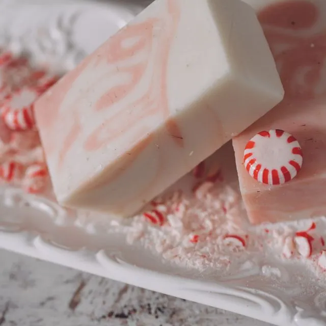 Candy Cane Handmade Organic Soap
