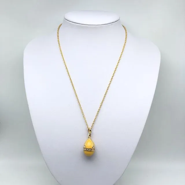 Yellow Egg Pendant Gold Necklace