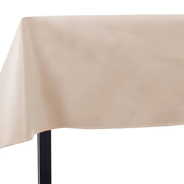 Yourtablecloth Heavy Duty Vinyl Rectangle or Square Tablecloth – 6 Gauge Heavy Duty Tablecloth – Flannel Backed – Wipeable Tablecloth with vivid colors & many sizes 52 x 108 Sand