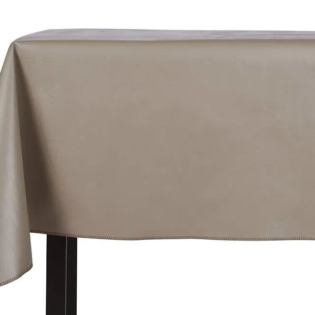 Yourtablecloth Heavy Duty Vinyl Rectangle or Square Tablecloth – 6 Gauge Heavy Duty Tablecloth – Flannel Backed – Wipeable Tablecloth with vivid colors & many sizes 52 x 120 Stone