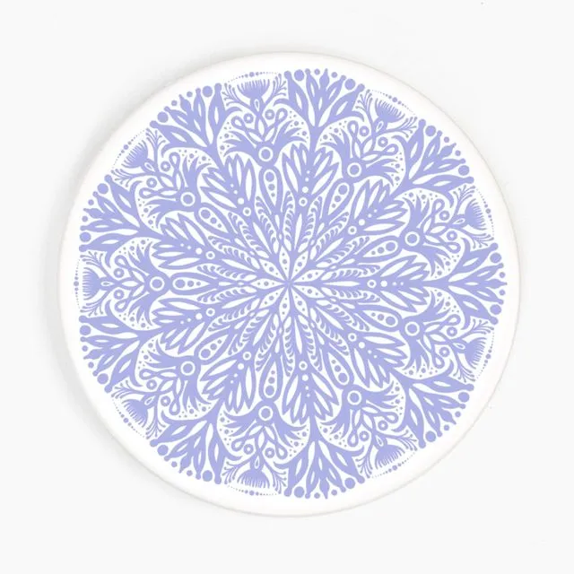 Snowflake Purple - Ceramic Coaster