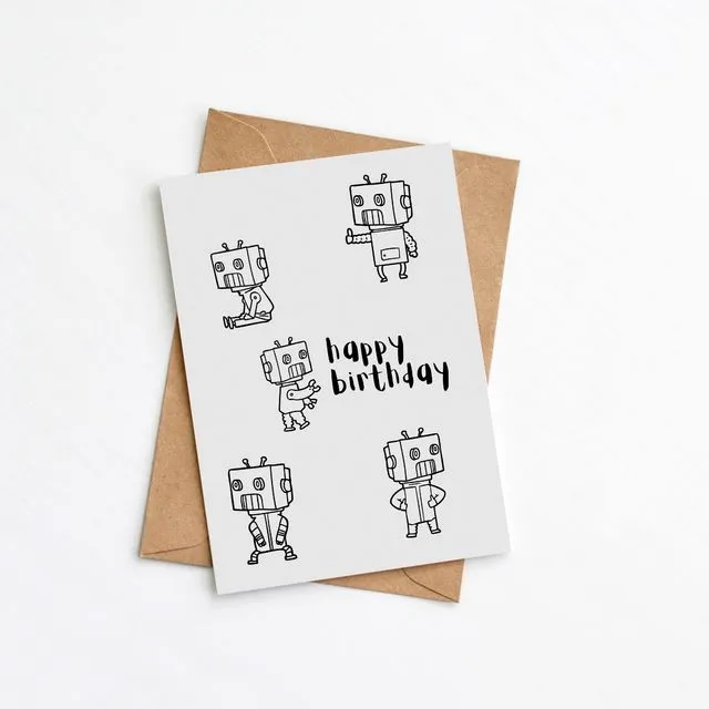 Robot Birthday Card