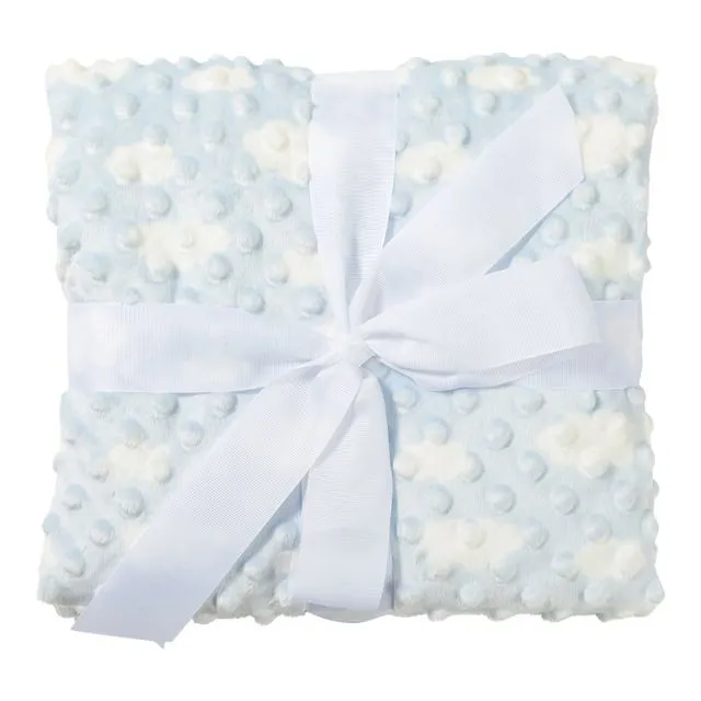 Blue Cozy Cloud Baby Blanket