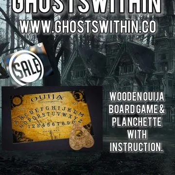 Wooden Ouija Board Game Planchette with Instruction Spirit Hunt Bizarre Ghost 
