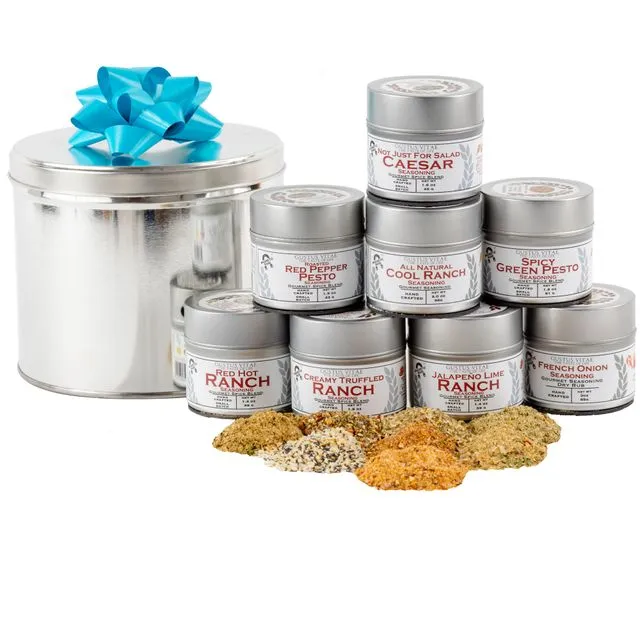 Sauce Lovers Gift Set | 8 Gourmet Seasonings In A Handsome Gift Tin