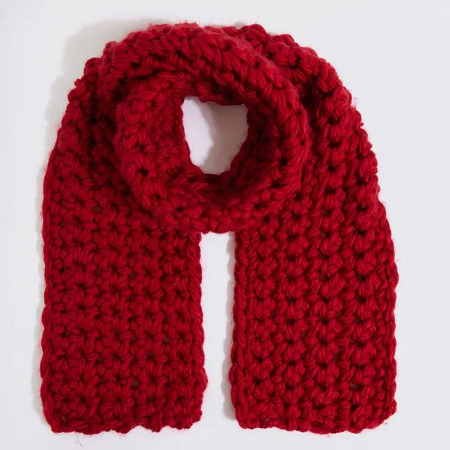 “Wrap Me” Alpaca wool scarf red