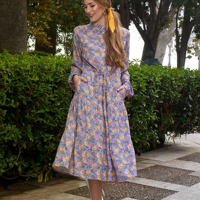 Elise Floral Midi Dress