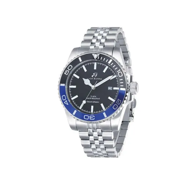 Watch With Stainless Steel Case Black Dial Stainless Steel Bracelet