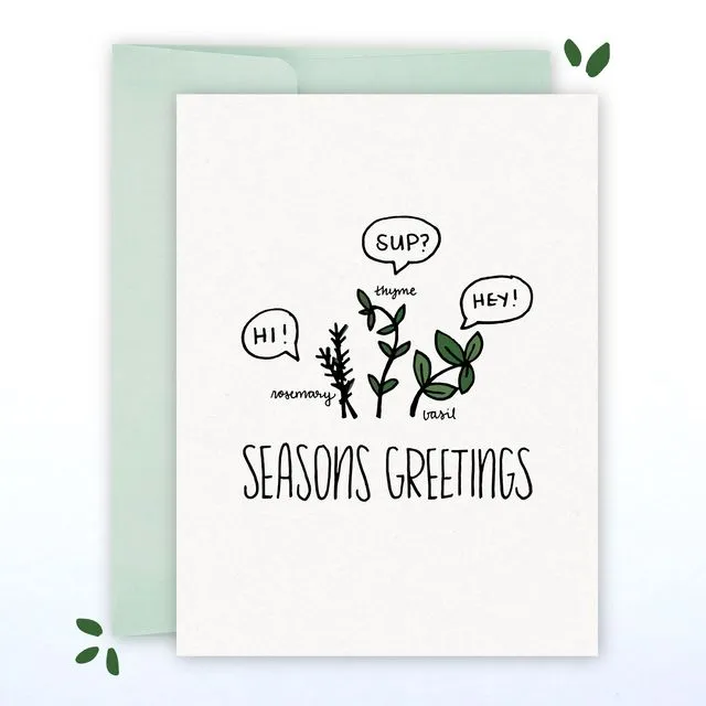Seasons Greetings A2 Greeting Card with Envelope