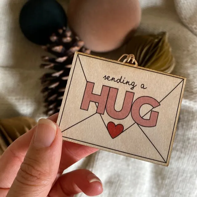 Send a Hug Christmas Decoration letterbox gift