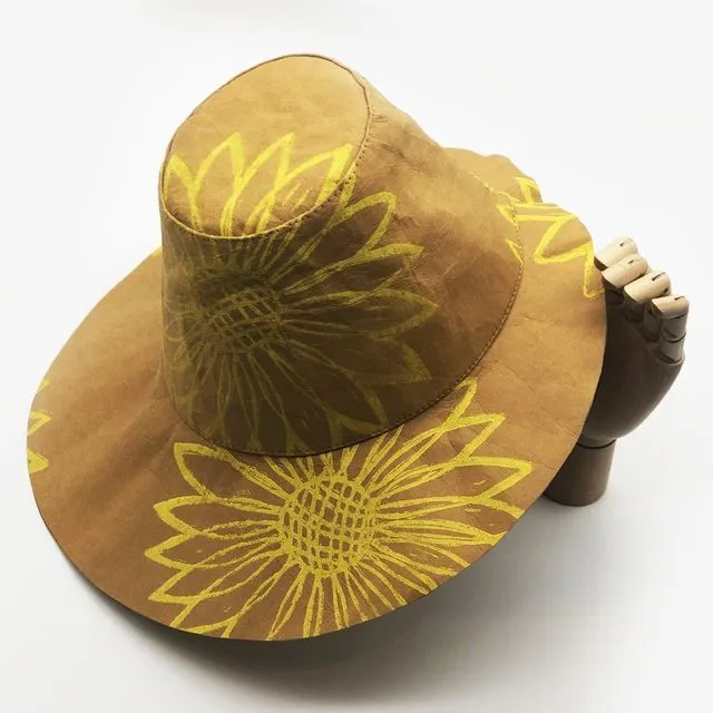 Sunflower Washable Paper Hat - Single Brim