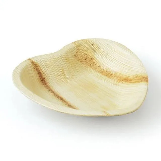 Heart Palm Leaf Plates 6" inch - Set of 25 Plate