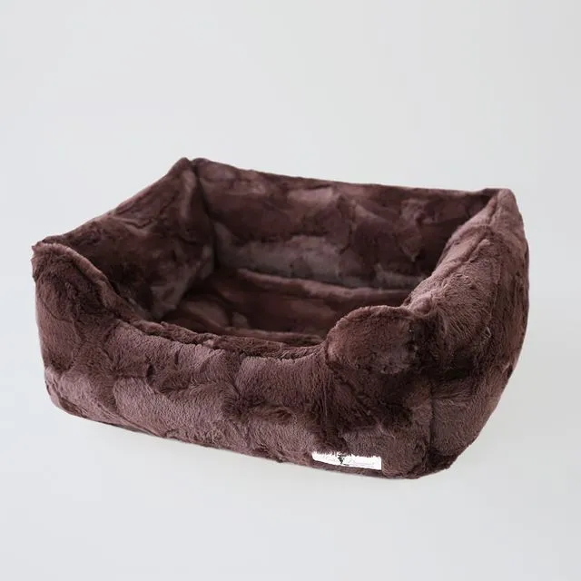 Luxe Dog Bed: Chocolate (Small)
