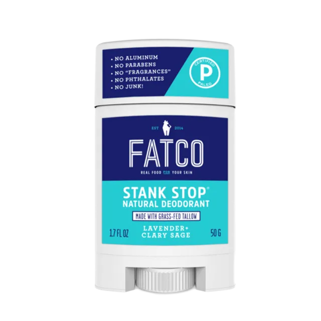 FATCO STANK STOP DEODORANT STICK, LAVENDER+SAGE, 1.7 OZ