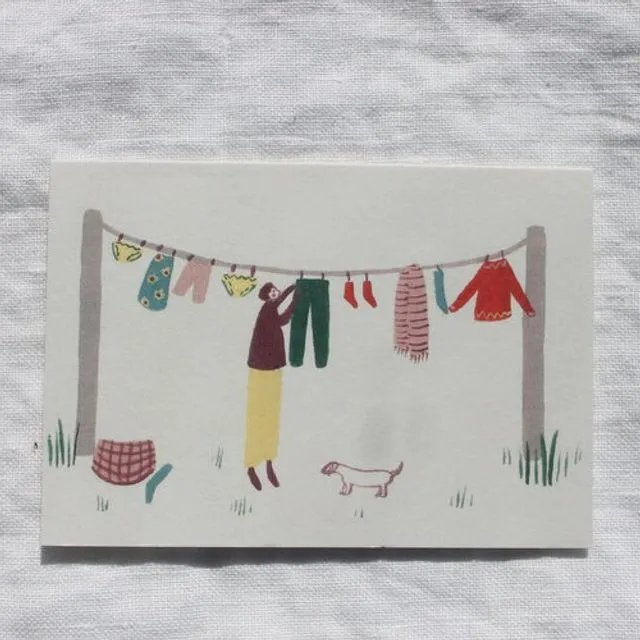 A7 card- Putting the Washing out