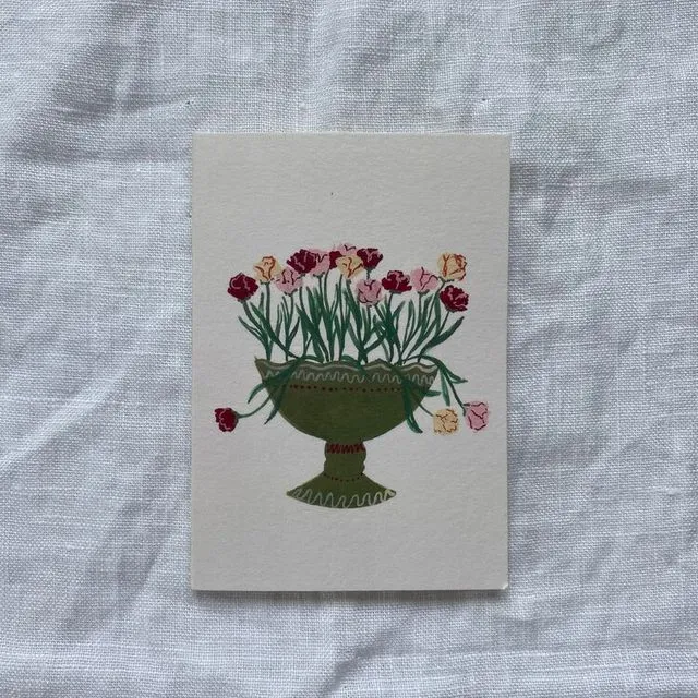A7 card- Parrot Tulips