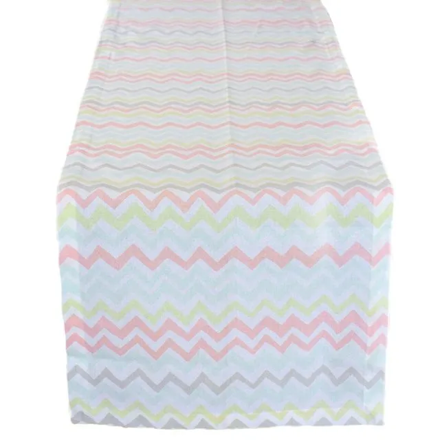 Yourtablecloth Table Runner 100% Cotton Tablerunner Elegant Décor for Indoor&Outdoor Events (Chevron, 14 x 72)