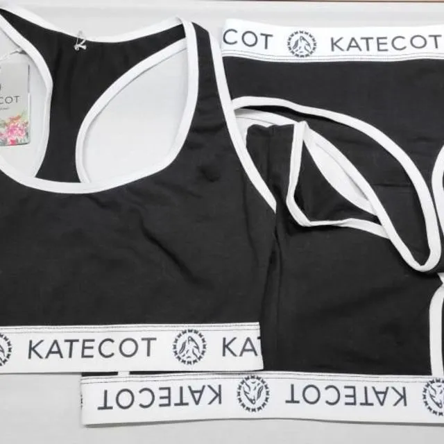 Katecot Three Pieces Sports Set - Black