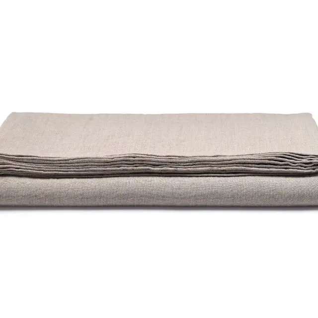 Washed Linen Natural Tablecloth L