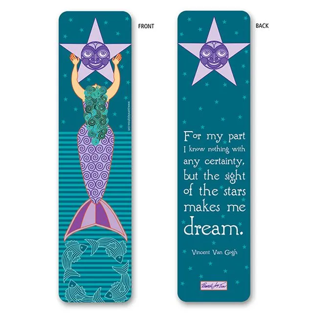 Fantasy Bookmark- Star Mermaid Diverse Universe Double-sided (Pack of 6)