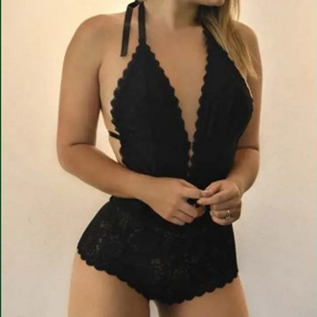 Lace Body Without Back - Black