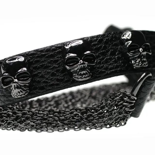 Black/gunmetal-plating Sally bracelet