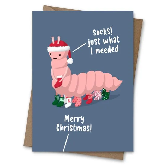 Socks For Christmas A6 Card