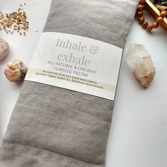 Linen Flaxseed Pillows | All Natural and Organic Compress | Inhale and Exhale