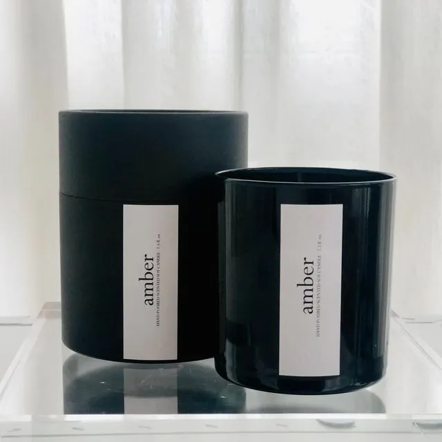 Minimalist Scented Candles - Black Glass / Gift Box