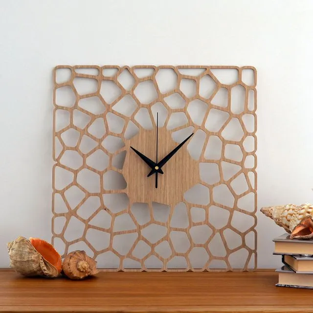Wooden Wall Clock PEBBLES