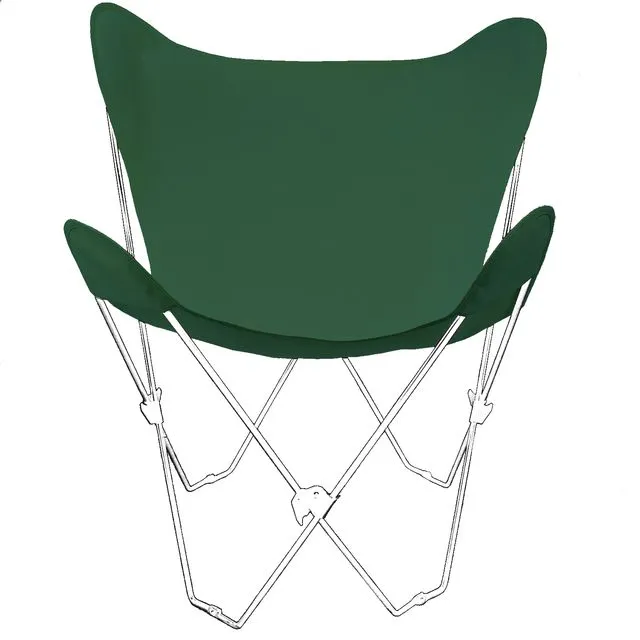 Butterfly Chair White/ Green