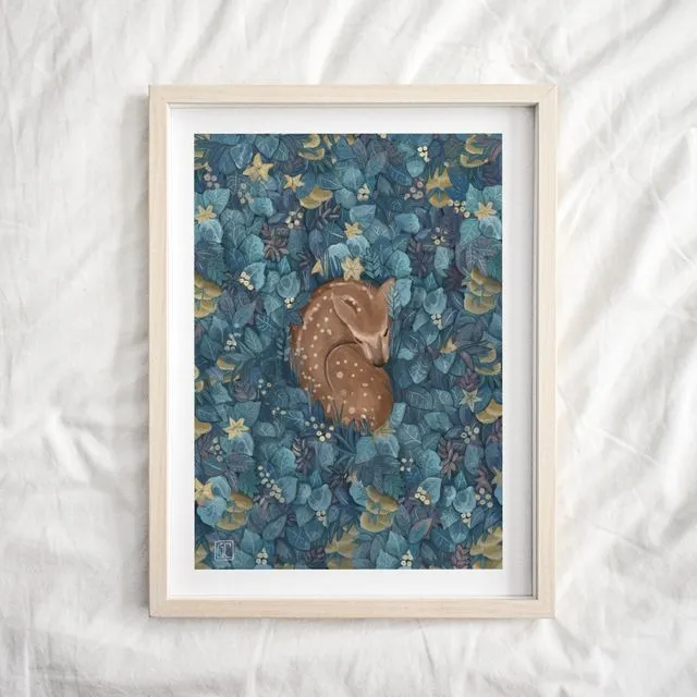 Sleeping Deer Giclée Art Print