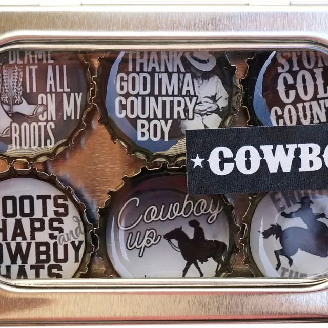 Cowboy Magnet Set