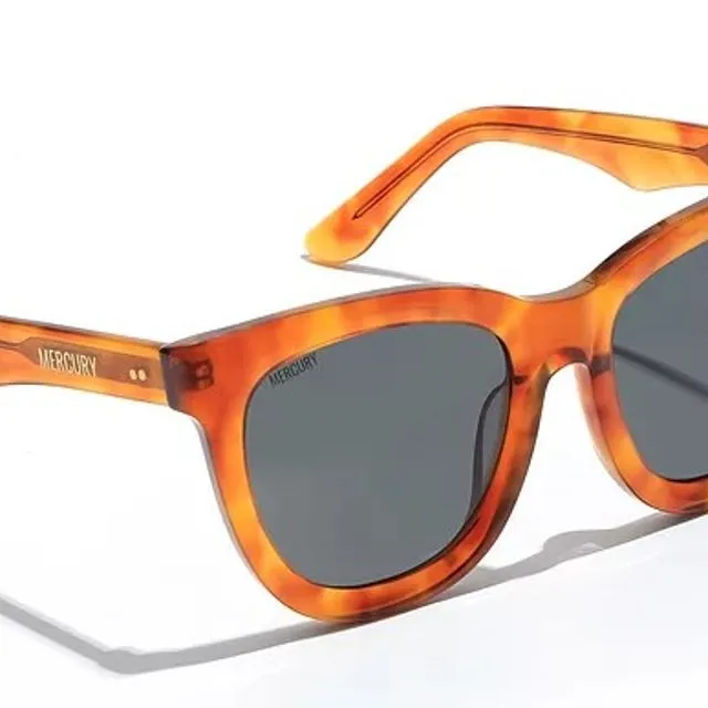 Juniper II - Light Brown Havana Butterfly Sunglasses - Gray