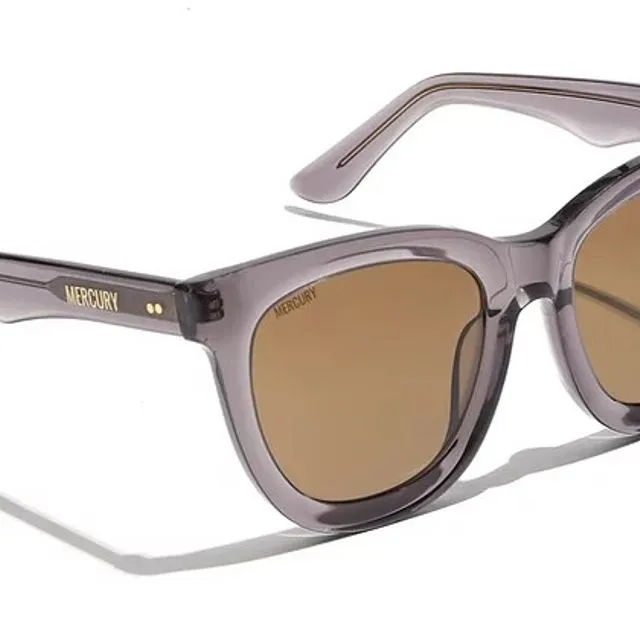 Juniper I - Ash Gray Butterfly Sunglasses - Brown