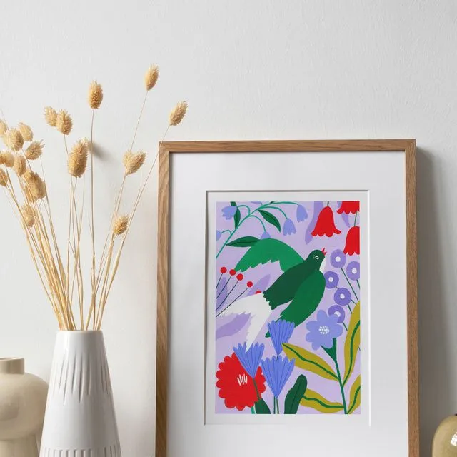 Floral Bird, Art Print