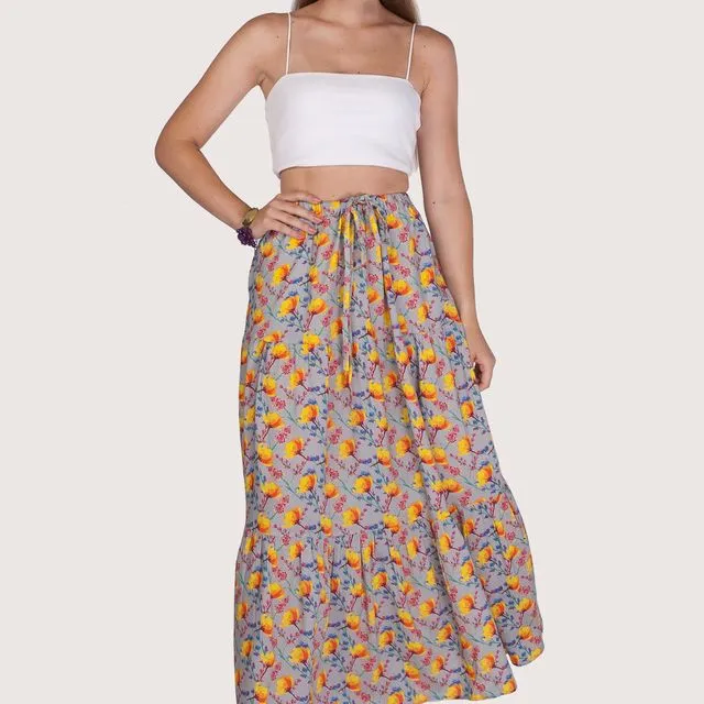Brigitte Tiered Floral Skirt