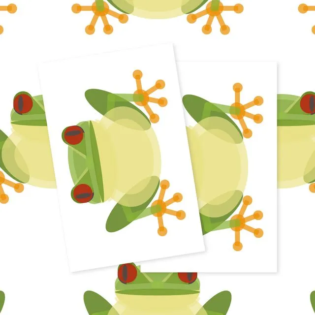 Tree Frog Wrapping Paper and Gift Tags Set