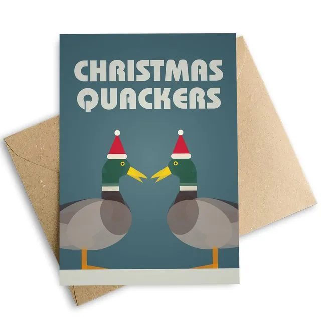 Christmas Quackers Duck Christmas Card