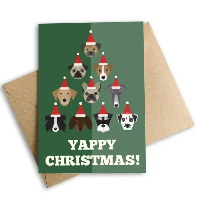 Yappy Christmas Dog Card