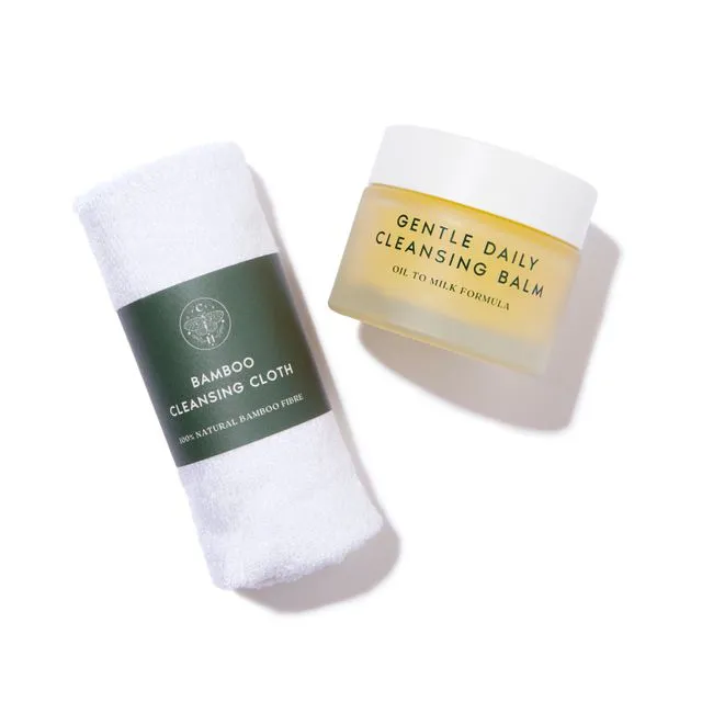 Gentle Daily Cleansing Balm (45ml) and Bamboo Face Cloth Bundle