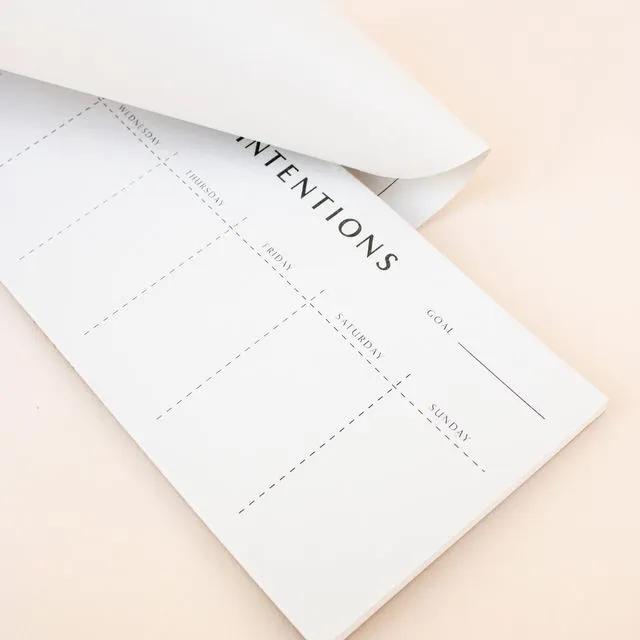 Weekly Intentions Weekly Notepad