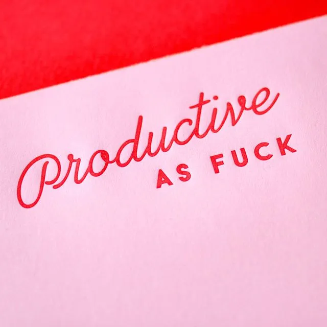 Productive As Fuck - Flat-Printed Notepad