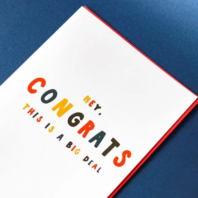 Hey, Congrats This Is A Big Deal - Big Greeting Card