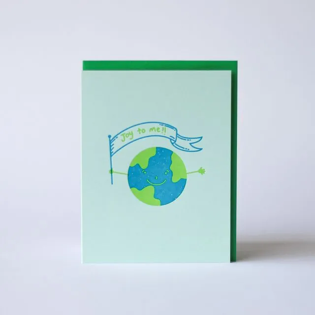 Joy To Me - Letterpress Greeting Card