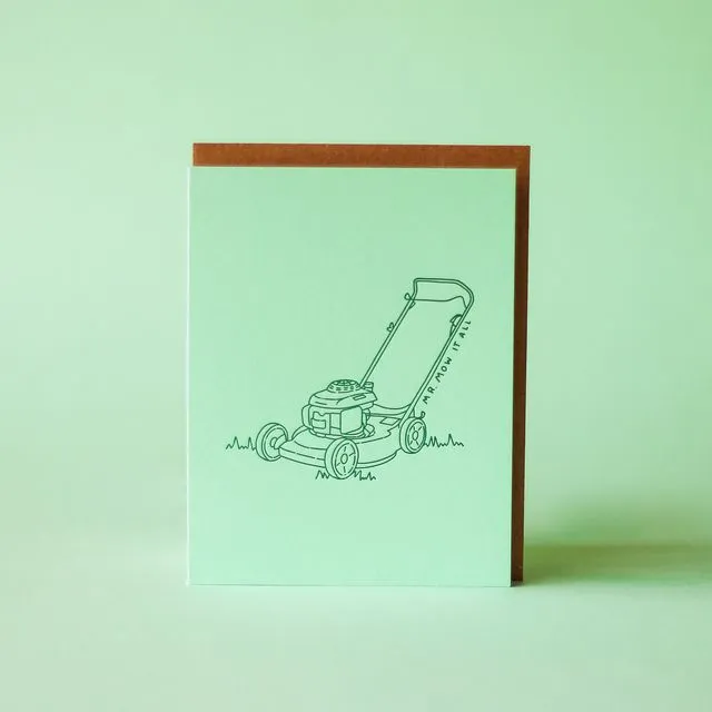Mr. Mow It All - Letterpress Greeting Card
