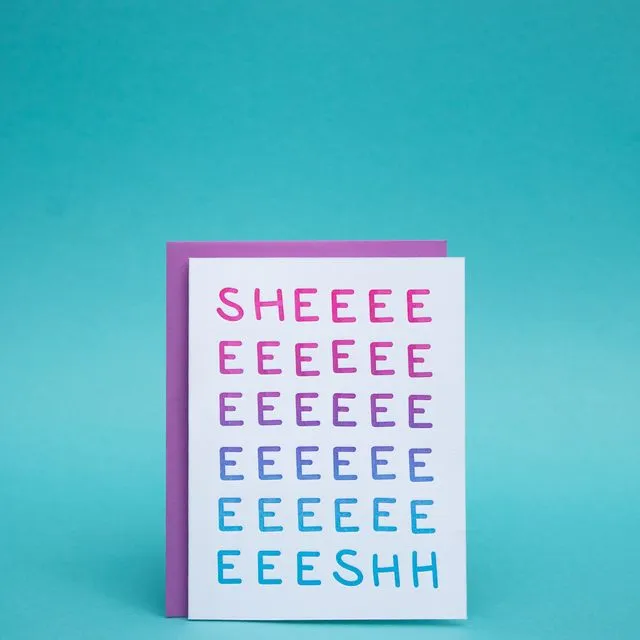 Sheeeeeeesh Letterpress Greeting Card