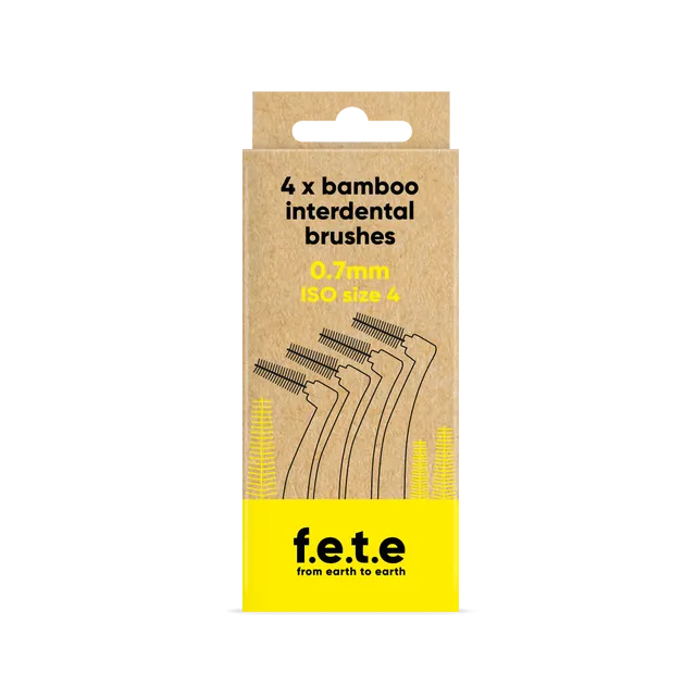 f.e.t.e | Interdental Brushes ISO Size 4, Yellow, 0.7mm twisted wire diameter (4 pcs)